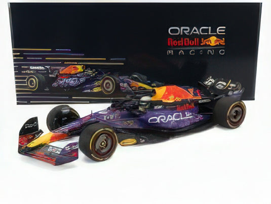 RED BULL - F1 RB19 TEAM ORACLE RED BULL RACING N 1 WORLD CHAMPION WINNER LAS VEGAS USA GP 2023 MAX VERSTAPPEN - PURPLE YELLOW RED/MINICHAMPS 1/18ミニカー 222台限定