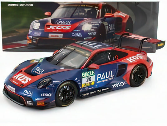 PORSCHE 911 992 GT3 R TEAM KUS BERNHARD N 24 DTM SEASON 2023 AYHANCAN GUVEN BLUE RED/MINICHAMPS 1/18ミニカー