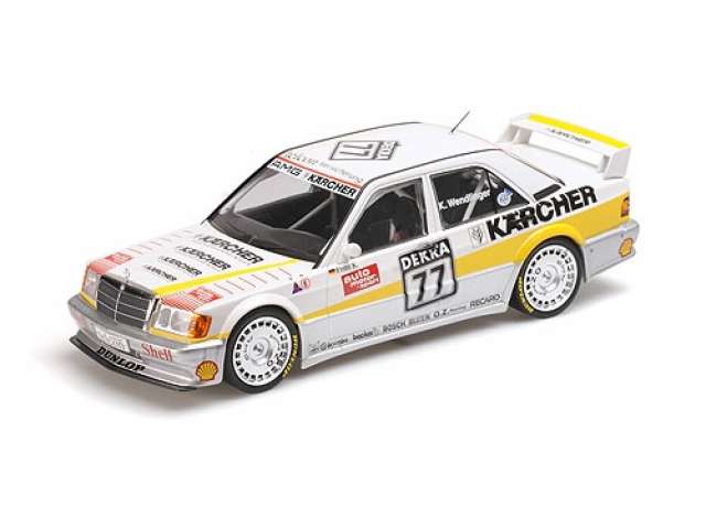 ギャラリービューアに画像をロードする, 1990 Mercedes Benz 190E 2.5 16 EVO 1 Team AMG- Mercedes #77 Fritz Kreutzpointner DTM, white/yellow/MINICHAMPS 1/18ミニカー
