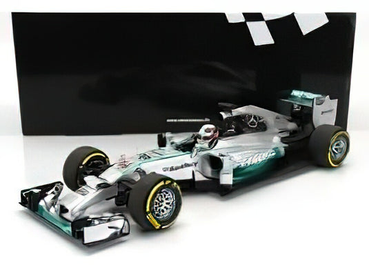 MERCEDES GP  F1 MGPW05 HYBRID TEAM AMG PETRONAS N 44 WORLD CHAMPION SEASON 2014 LEWIS HAMILTON  SILVER GREEN/ミニチャンプス 1/18ミニカー