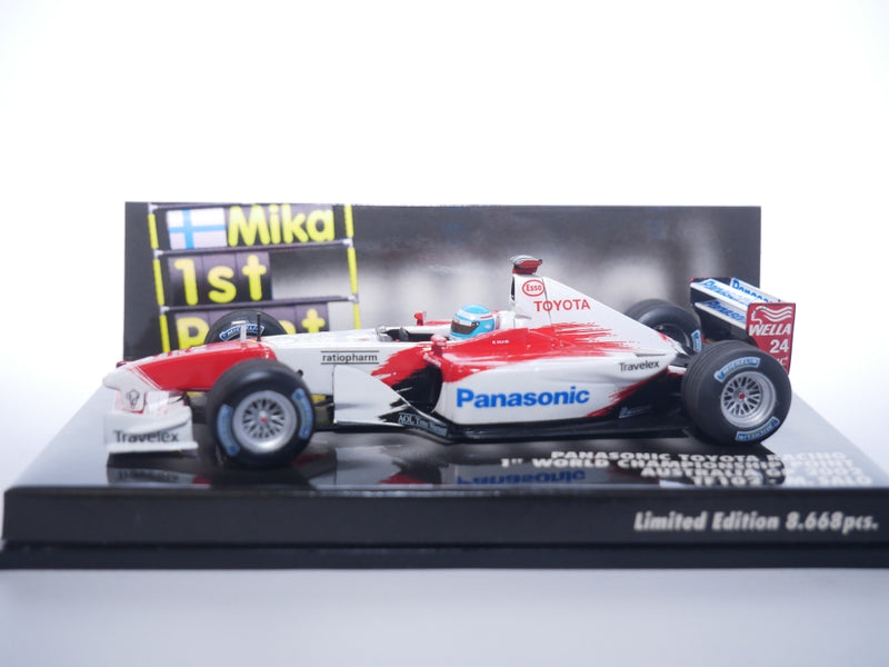 ギャラリービューアに画像をロードする, TOYOTA - F1 TF102 N 24 1st POINT AUSTRALIAN GP 2002 MIKA SALO - WHITE RED /Minichamps 1/43 ミニカー