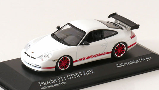ポルシェ 911 (996) GT3 RS 2002 ホワイト/レッド 504台限定/ MINICHAMPS 1/43 ミニカー