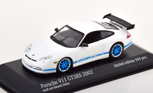 ポルシェ 911 (996) GT3 RS 2002 ホワイト/ブルー 504台限定/ MINICHAMPS 1/43 ミニカー