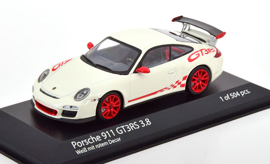 ポルシェ 911 (997) GT3 RS 3.8 2009 ホワイト/レッド 504台限定/ MINICHAMPS 1/43 ミニカー