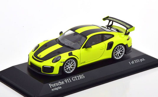 ポルシェ 911 (991/2) GT2 RS シルバーリム 2018 ライトグリーン 333台限定/ MINICHAMPS 1/43 ミニカー