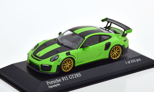ポルシェ 911 (991 II) GT2 RS ゴールドリム 2018 グリーン 333台限定/ MINICHAMPS 1/43 ミニカー