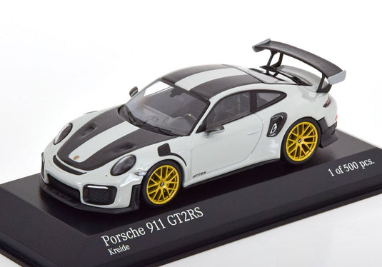 ポルシェ 911 (991/2) GT2 RS ゴールドリム 2018 ライトグレー 500台限定/ MINICHAMPS 1/43 ミニカー