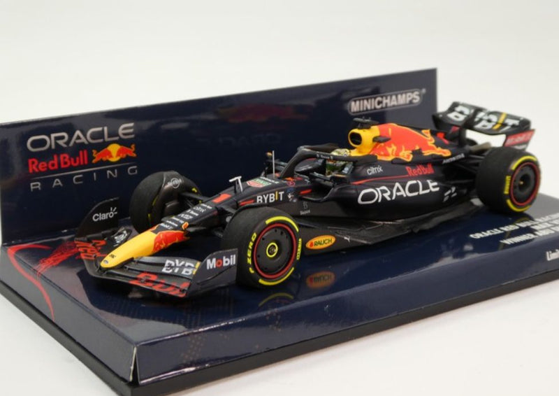 ギャラリービューアに画像をロードする, RED BULL F1 RB18 TEAM ORACLE RED BULL RACING N 1 WINNER ABU DHABI GP WORLD CHAMPION 2022 MAX VERSTAPPEN - MATT BLUE YELLOW RED /Minichamps 1/43 ミニカー