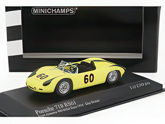 PORSCHE 718 RS61 SPIDER N 60 ROAR AMERICA 500 MILES 1963 ドン・ウェスター イエロー/ MINICHAMPS 1/43 ミニカー