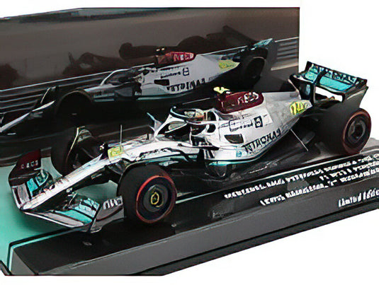 【予約】MERCEDES GP F1 W13E TEAM MERCEDES-AMG PETRONAS F1 N 44 2nd HUNGARIAN GP 2022 LEWIS HAMILTON SILVER GREEN/Minichamps 1/43ミニカー