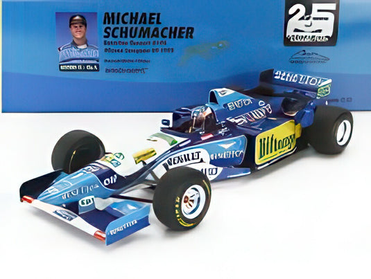 BENETTON F1 B195 TEAM MILD SEVEN RENAULT N 1 ワールドチャンピオン 優勝 EUROPEAN GP 1995 ミハエル・シューマッハ ブルー イエロー/ MINICHAMPS 1/12 ミニカー