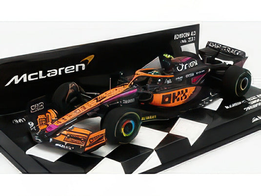 【予約】McLAREN F1 MCL36 MERCEDES TEAM MCLAREN N 3 SINGAPORE GP 2022 DANIEL RICCIARDO - ORANGE LIGHT BLUE /Minichamps 1/43 ミニカー