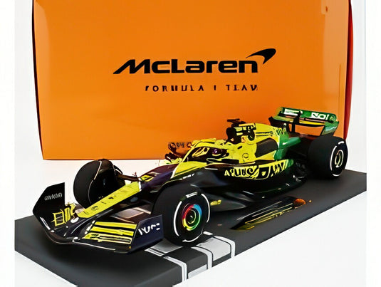 マクラーレン F1 MCL38 チーム マクラーレン N 81 2位 モナコGP (セナ 30周年記念) 2024 オスカー ピアストリ イエロー グリーン ブラック/ MINICHAMPS 1/18 ミニカー