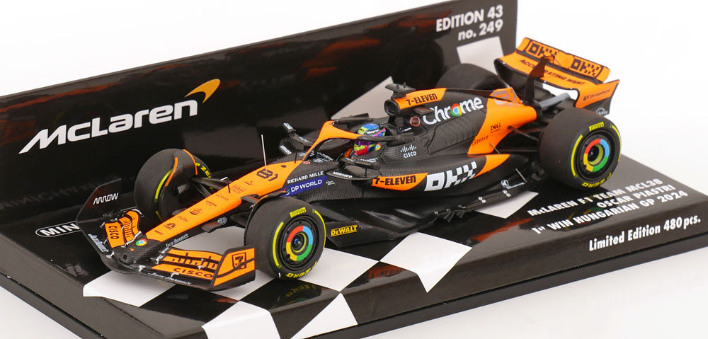 MCL38 ハンガリーGP 2024 O.ピアストリ F1初優勝　1/43 McLaren MCL38 初F1優勝 ハンガリーGP ピアストリ 2024 限定480台