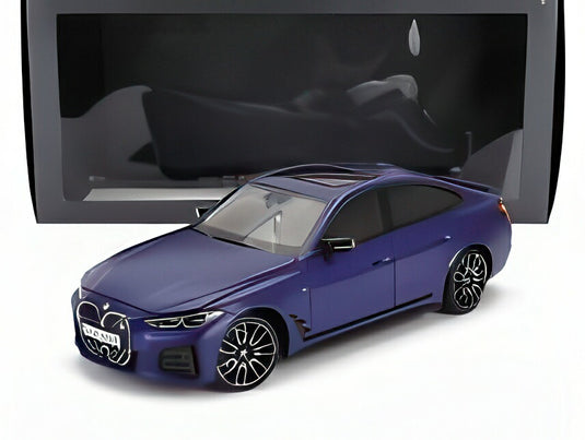 BMW 4シリーズ i4 M50 (G26) 2022 - マットブルー/ MINICHAMPS 1/18 ミニカー