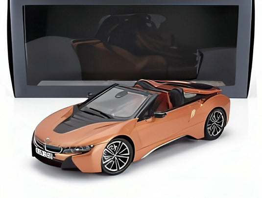BMW i8 ハイブリッド ロードスター (i15) 2018 - コッパーメタリック ブラック/ MINICHAMPS 1/18 ミニカー
