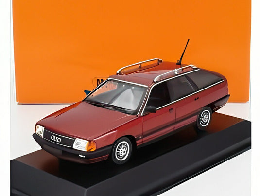 アウディ 100 アヴァント SW ステーションワゴン 1990 レッド/ MAXICHAMPS 1/43 ミニカー