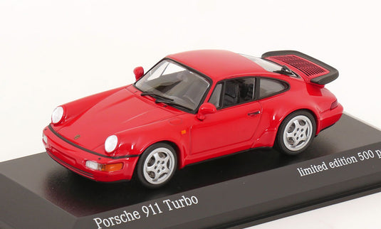 ポルシェ 911 (964) ターボ 1990 レッド 500台限定/ MINICHAMPS 1/43 ミニカー