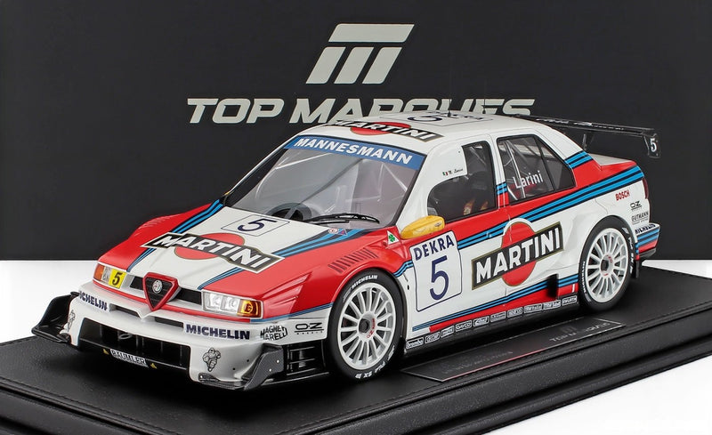 ギャラリービューアに画像をロードする, ALFA ROMEO - 155 V6 TI TEAM MARTINI RACING N 5 ITC SEASON 1996 NICOLA LARINI - WHITE RED/TOPMARQUES 1/18ミニカー