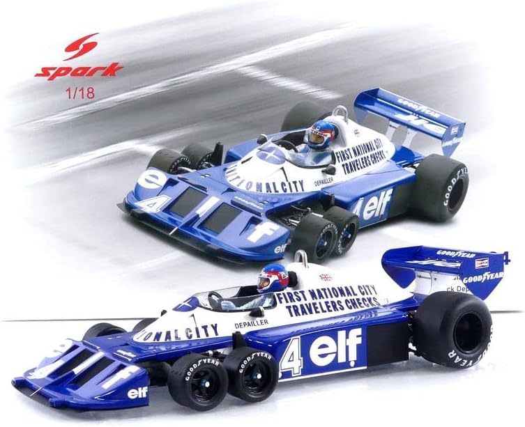 ギャラリービューアに画像をロードする, TYRRELLティレル - F1 P34 ELF N 4 2nd CANADA GP 1977 P.DEPAILLER - BLUE WHITE /Sparkスパーク 1/18 ミニカー