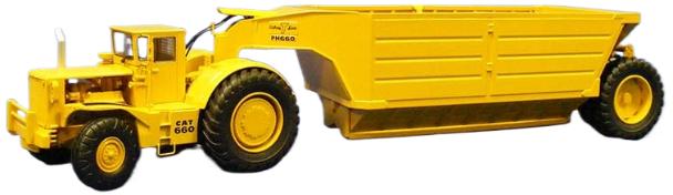 ギャラリービューアに画像をロードする, Cat 660 with Athey bottom dump ダンプ / CCM 1/48 建設機械模型 工事車両
