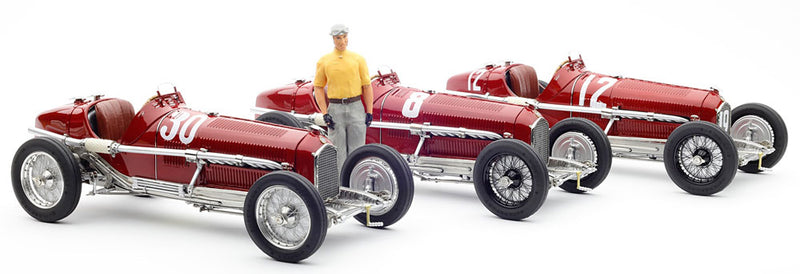 ギャラリービューアに画像をロードする, Alfa Romeo Tipo B (P3) 3台セット Nuvolari 1932 限定300個 ケース・フィギュア付/ CMC 1/18 ミニカー