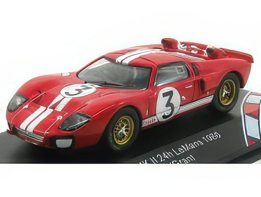 FORD USA GT40 MKII 7.0L V8 TEAM FORD MOTORSPORT N 3 24h LE MANS 1966 D.GURNEY J.GRANT RED WHITE/CMR 1/43ミニカー