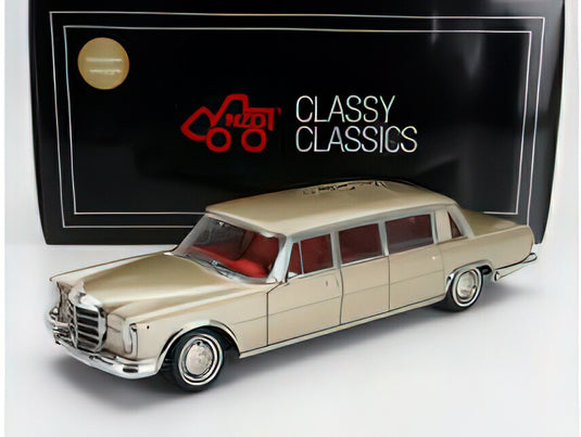 MERCEDES BENZ SCLASS 600 LWB PULLMAN (W100) 1969 CHAMPAGNE/NZG 1/18ミニカー
