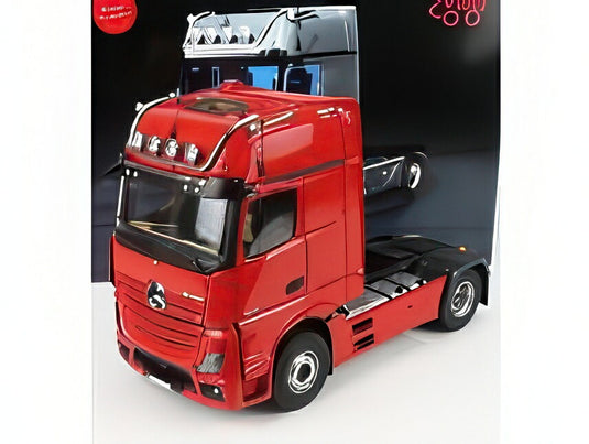 MERCEDES BENZ アクトロス 2 1863 GigaSpace ミラーカム トラクタートラック 2018 レッド/ NZG 1/18 ミニカー