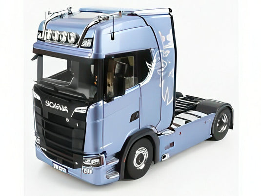SCANIA S730 V8 トラクタートラック 2アクシー 2017 フィクション ブルー/ NZG 1/18 ミニカー