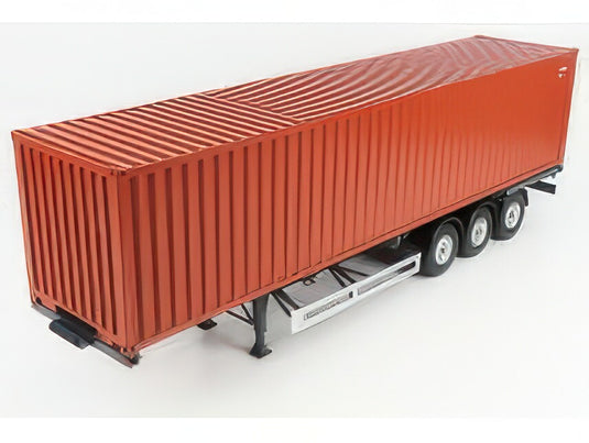 ACCESSORIES TRAILER FOR TRUCK WITH EUROPEAN SEA CONTAINER 40 BROWN / NZG 1/18 建設機械模型 工事車両