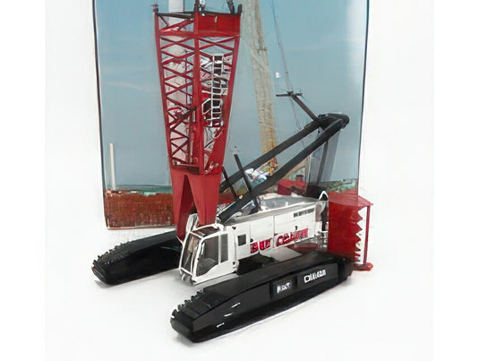 LIEBHERR LR 1300 LITRONIC GRU CRAWLER CRANE WHITE RED クローラークレーン / NZG 1/50 建設機械模型 工事車両