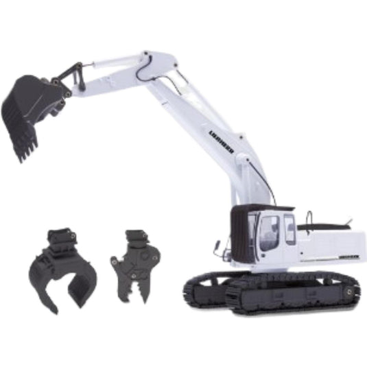 Liebherr R954C トラックショベル + アタッチメント ホワイト / CONRAD 1/50 建設機械模型 工事車両