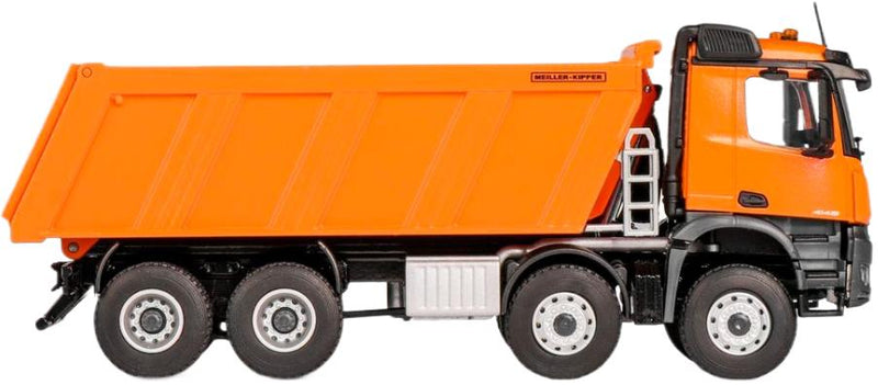 ギャラリービューアに画像をロードする, Mercedes Benz Arocs ダンプトラック Meiller リアティッパー オレンジ / CONRAD 1/50