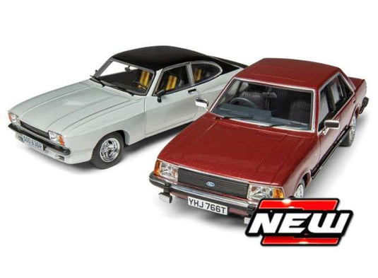 フォード カプリ MK2 X-Pack / フォード グラナダ MK2 2.8i Ghia 2台セット レッド/グレー/ Corgi  1/50 ミニカー