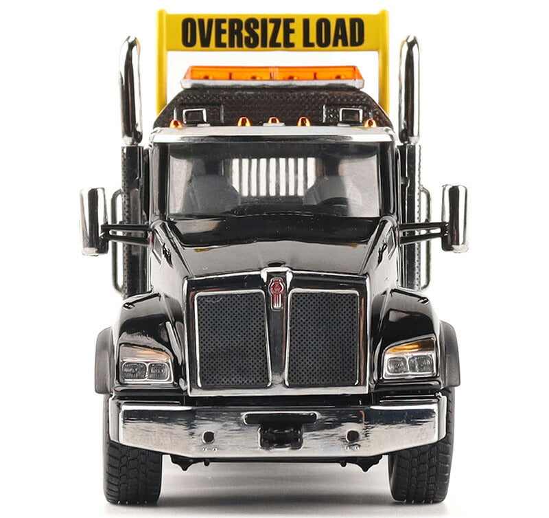 ギャラリービューアに画像をロードする, Kenworth T880 SBFA デイキャブ 3軸トラクター (ブラック) & Trail King TK120 HDG ローボーイトレーラー 掘削機 / Diecast Masters 1/50 建設機械模型 工事車両