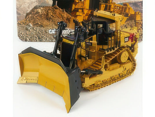 CATERPILLAR CATD10T2 RUSPA CINGOLATA SCRAPER TRACK TYPE TRACTOR YELLOW BLACK ブルドーザ / Diecast Masters 1/50 建設機械模型 工事車両