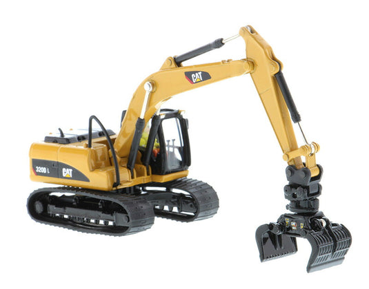 Caterpillar 320D L 油圧ショベル (作業機複数付き) トレーラー / Diecast Masters 1/87 建設機械模型 工事車両