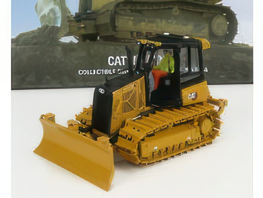 CATERPILLAR CATD3 DOZER RUSPA CINGOLATA SCRAPER TYPE TRACTOR YELLOW BLACK ブルドーザ / Diecast Masters 1/50 建設機械模型 工事車両