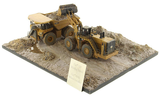 ウェザリング仕様 Caterpillar 994K ホイールローダー & CAT 797 マイニングトラック - ウェザリングシリーズ 掘削機 / Diecast Masters 1/125 建設機械模型 工事車両