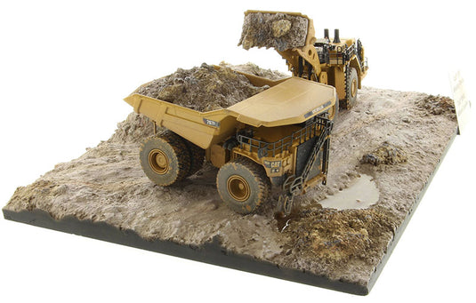ウェザリング仕様 Caterpillar 994K ホイールローダー & CAT 797 マイニングトラック - ウェザリングシリーズ 掘削機 / Diecast Masters 1/125 建設機械模型 工事車両