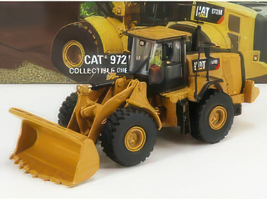 CATERPILLAR CAT972M RUSPA GOMMATA SCRAPER TRACTOR WHEEL LOADER YELLOW BLACK ホイールローダ / Diecast Masters 1/87 建設機械模型 工事車両