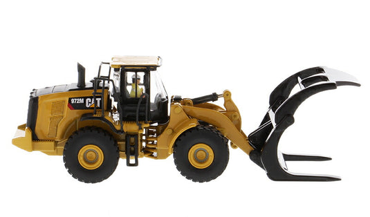 Caterpillar 972M ホイールローダー (ログフォーク付き) - ハイラインシリーズ 掘削機 / Diecast Masters 1/87 建設機械模型 工事車両