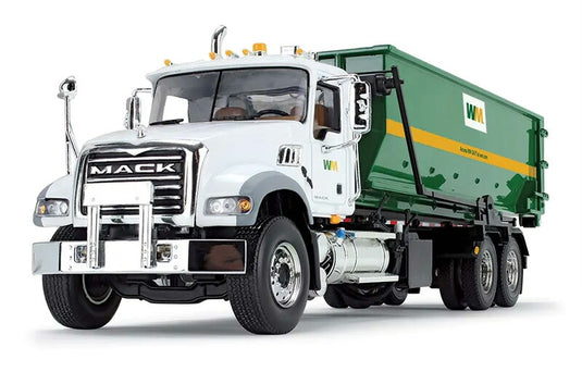 廃棄物管理 - Mack Granite タブスタイルロールオフコンテナ付 トラック / First Gear 1/34 建設機械模型 工事車両