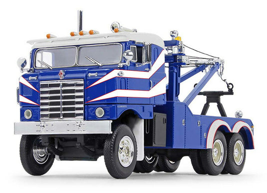 1953 Kenworth Bullnose Heavy-Duty Wrecker リッチブルー & ホワイト / First Gear 1/34 建設機械模型 工事車両