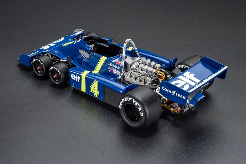 ギャラリービューアに画像をロードする, 【予約】TYRRELL F1 P34 ELF 6輪 N 4 3位 モナコGP 1976 パトリック・デパイユ ブルー イエロー/ GP Replicas 1/18 500台限定ミニカー