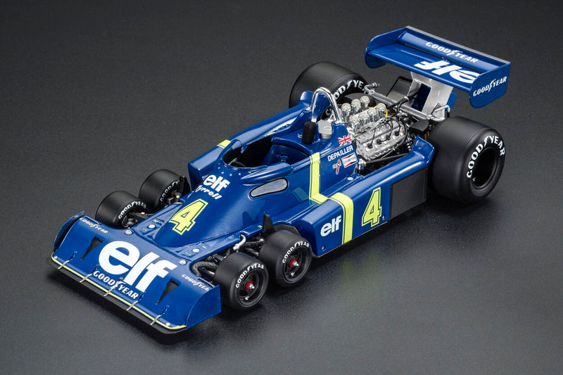 ギャラリービューアに画像をロードする, 【予約】TYRRELL F1 P34 ELF 6輪 N 4 3位 モナコGP 1976 パトリック・デパイユ ブルー イエロー/ GP Replicas 1/18 500台限定ミニカー