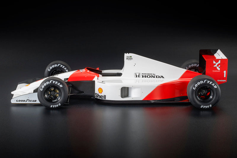ギャラリービューアに画像をロードする, McLAREN F1 MP4/6 ホンダ 1号車 1991年ブラジルGP ポールポジション&優勝 ワールドチャンピオン ドライバー:アイルトン・セナ レッド/ホワイト/GP-REPLICAS 1/12ミニカー