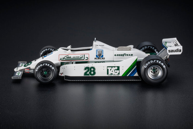 ギャラリービューアに画像をロードする, WILLIAMS F1 FW07 FORD N 28 WINNER BRITISH GP 1979 CLAY REGAZZONI - WHITE/GP Replicas 1/18ミニカー