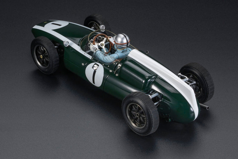 ギャラリービューアに画像をロードする, 【予約】2026年発売予定 Cooperクーパー T53 #1 Jack Brabham 1960 イギリスGP シルバーストーン優勝車 ドライバーフィギュア付 500台限 / GP Replicas 1/18 ミニカー